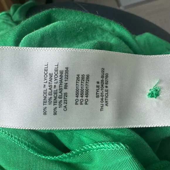 Wilfred Aritzia Pose Green Button-Up Shirt Tencel Lyocell Demure Bold Maximalist - Picture 11 of 13